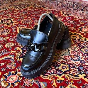 STEVE MADDEN BLACK BLOCK SHOES